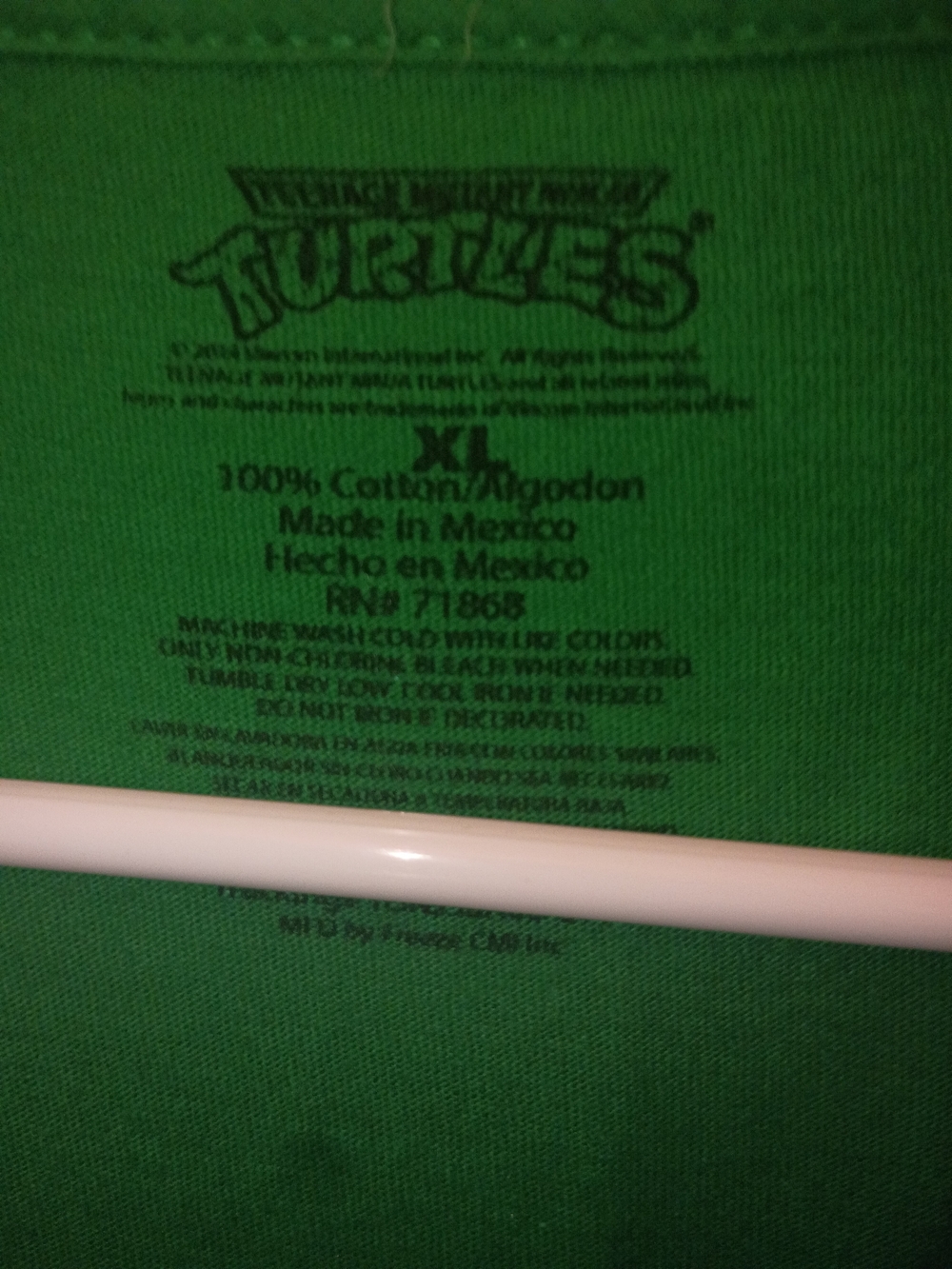 Teenage Mutant Ninja Turtles #TurtlePower Green Short Sleeve Tee - Picture 4 of 5